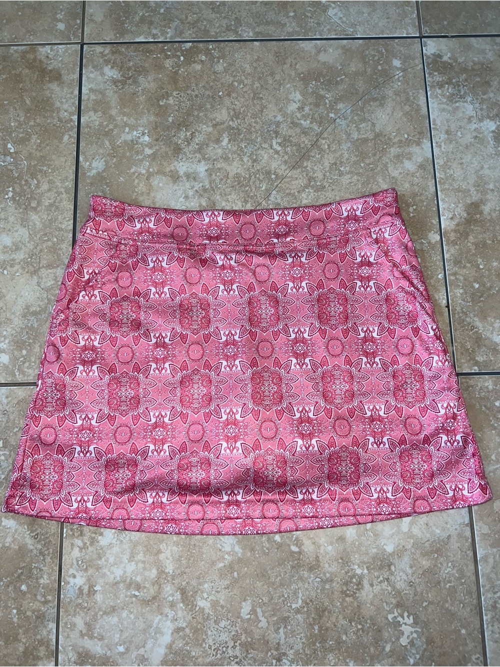 PGA Tour Pink Printed Mini Skirt